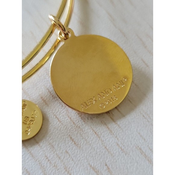 Alex & Ani United States Coast Guard 1790 Gold Tone Charm Bracelet 2016 - Picture 5 of 6